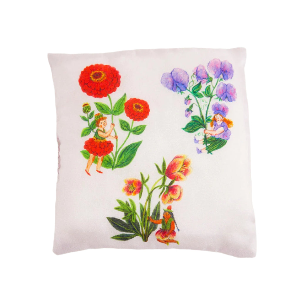 Sarah's Silks x Phoebe Wahl Tooth Fairy Pillow and Fairy Set · Violet Flower