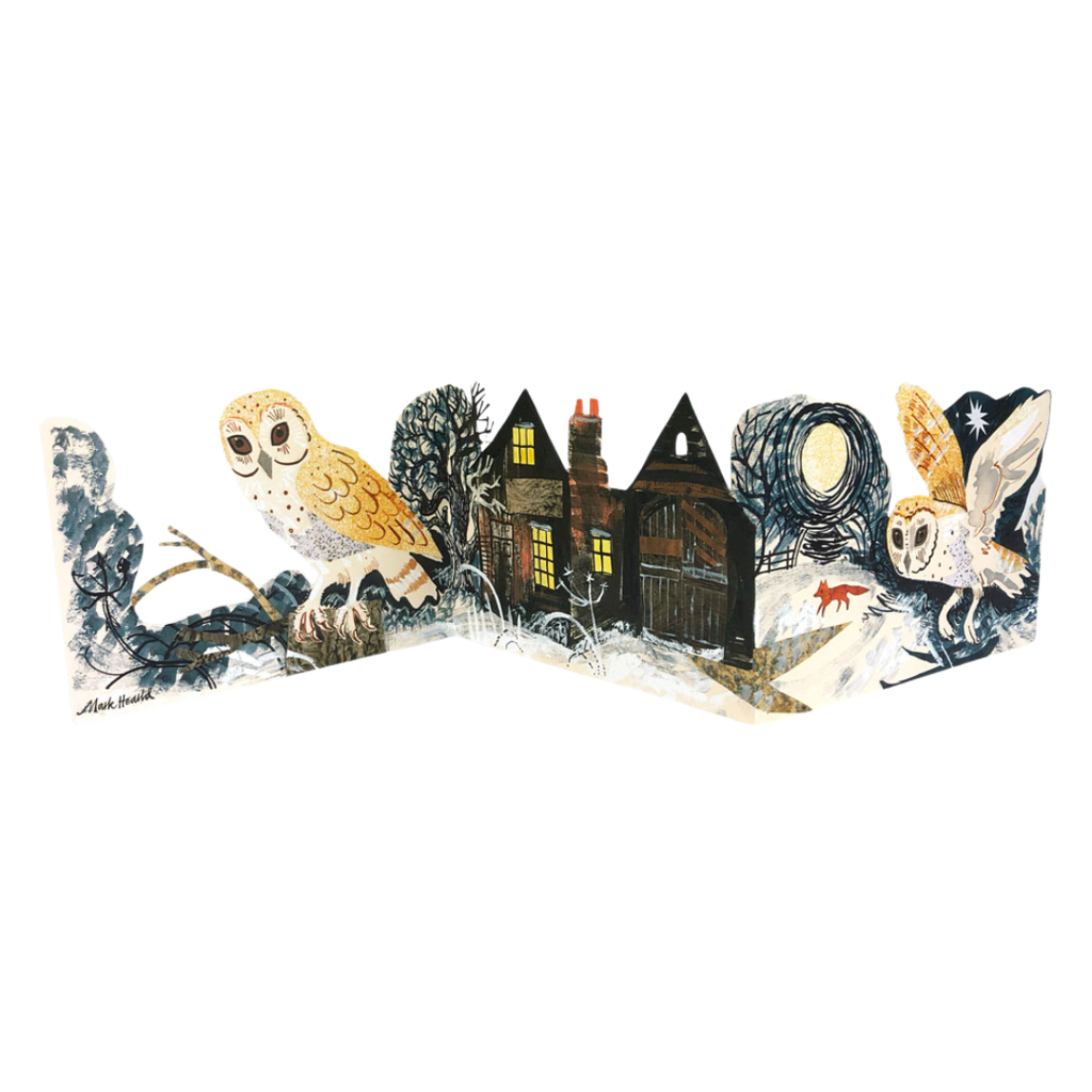 Silent Flight Collage Greeting Card by Mark Healrd