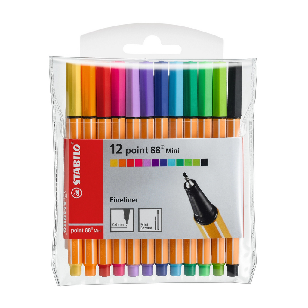 Stabilo Point 88 - 12 Piece Mini Pen Set