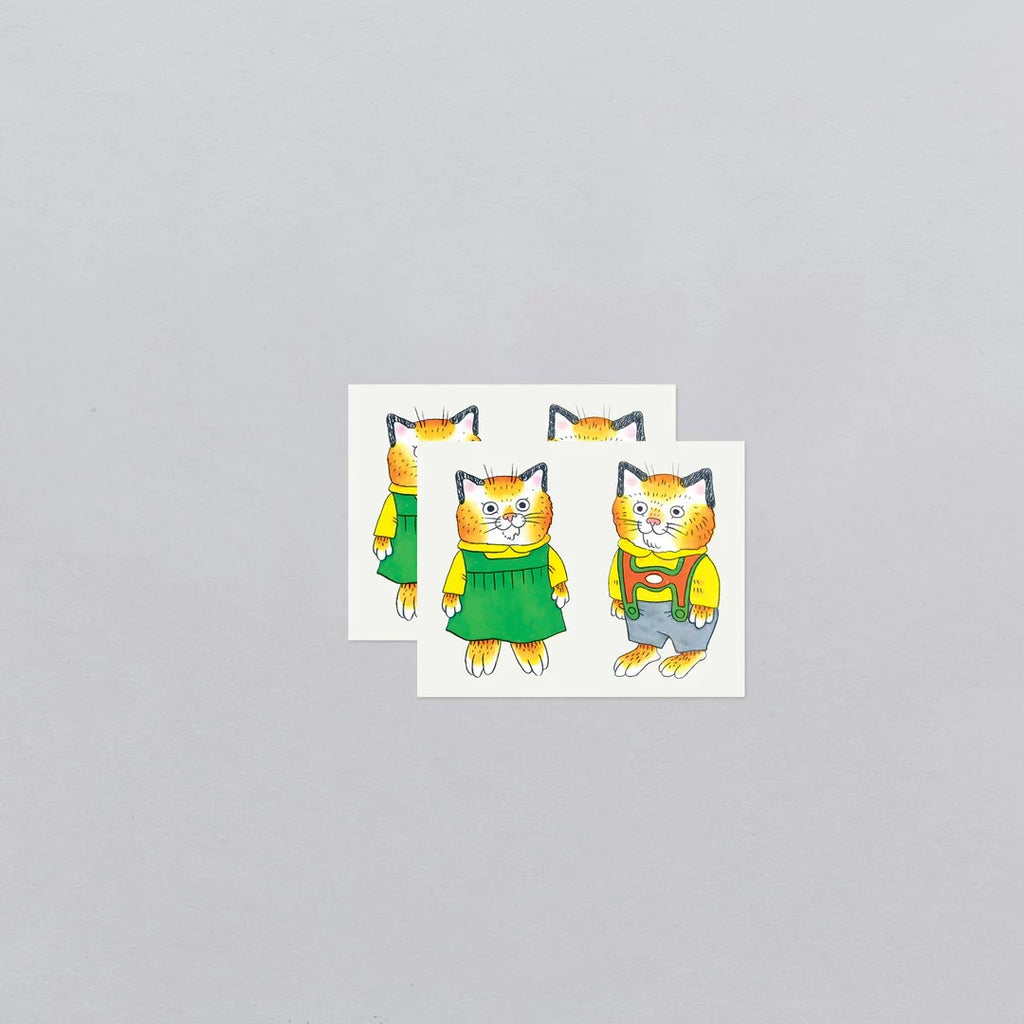 Tattly Richard Scarry Huckle and Sally Cat Temporary Tattoo Set