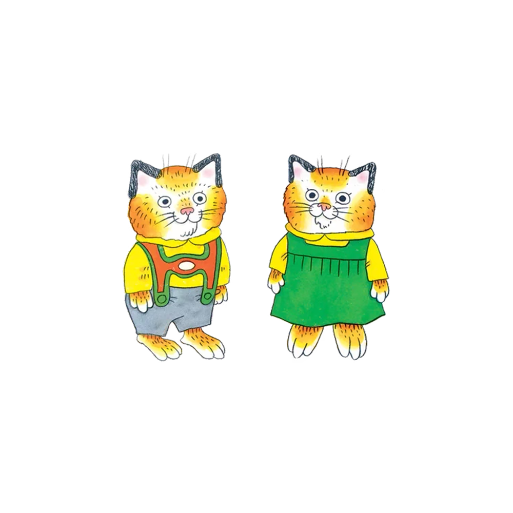Tattly Richard Scarry Huckle and Sally Cat Temporary Tattoo Set