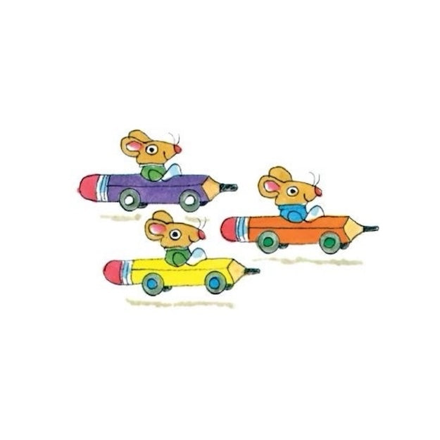 Tattly Richard Scarry Pencil Cars Temporary Tattoo Set