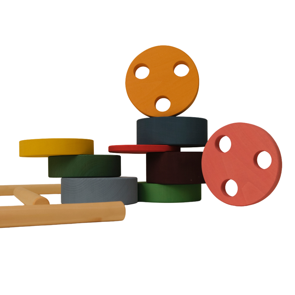 Toyto Round Wooden Stacking Tower