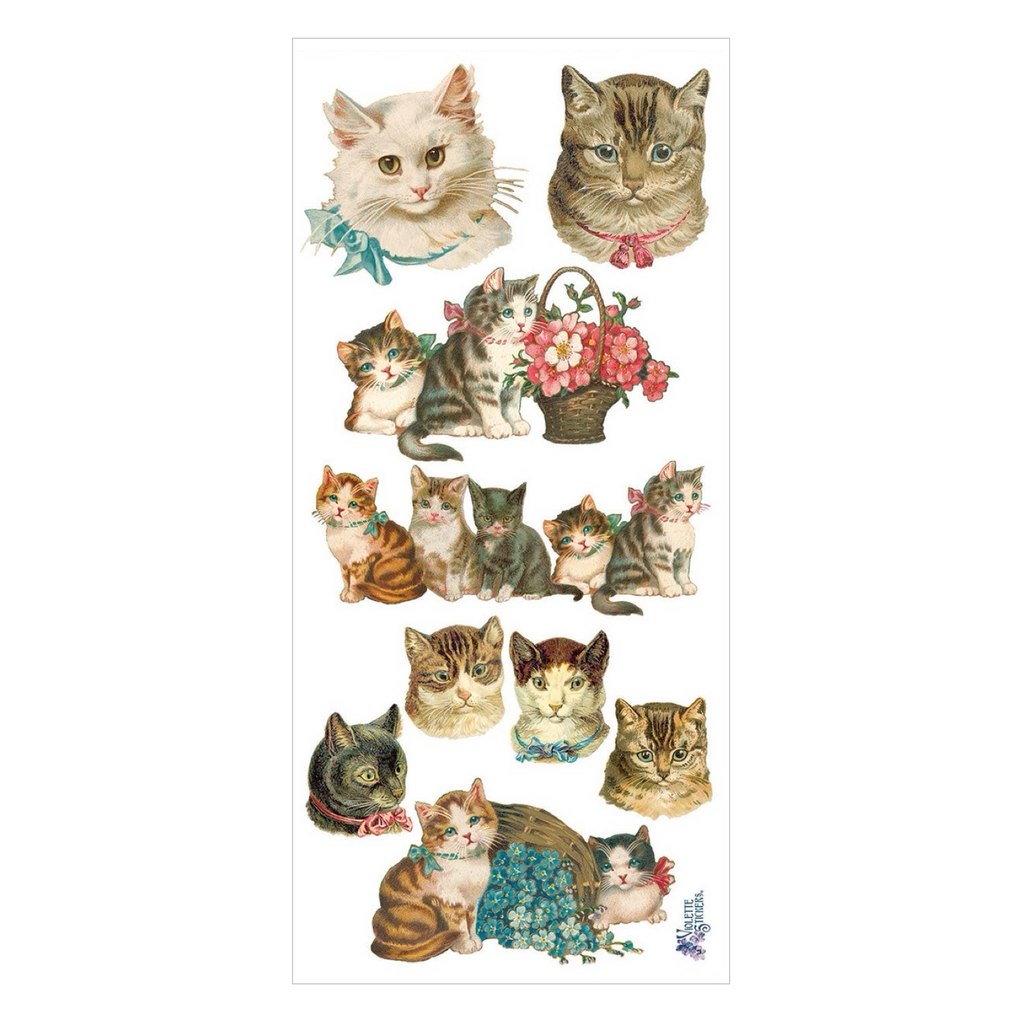 Victorian Cats Sticker Sheet