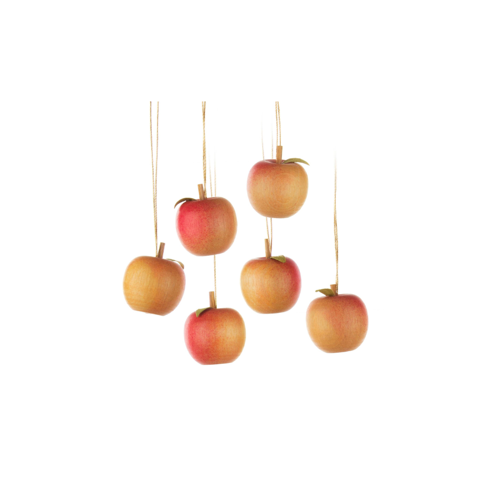 Wooden Apple Ornaments
