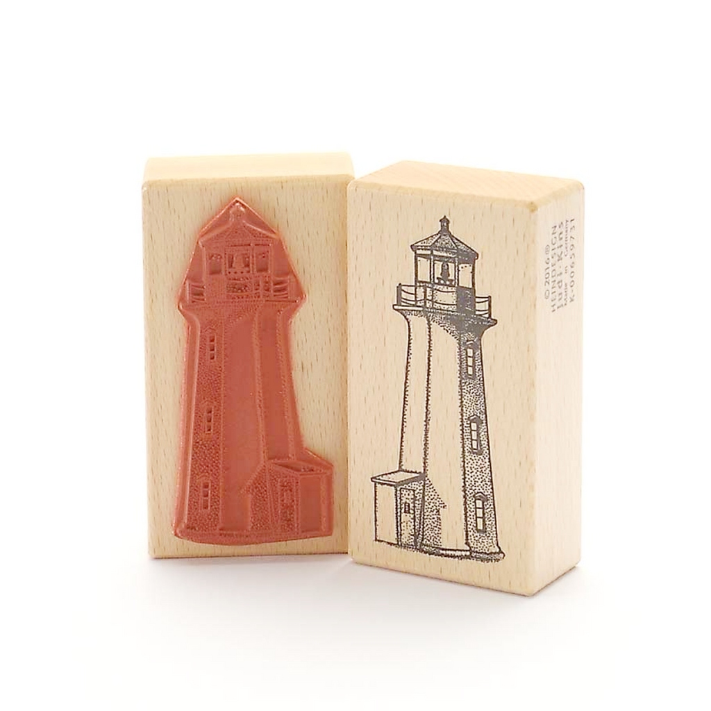 Wooden Rubber Stamp · Lighthouse