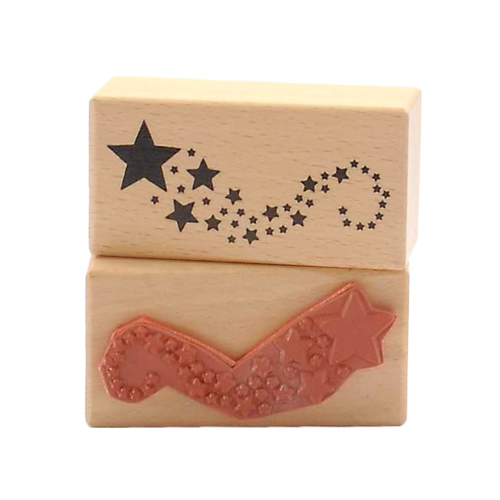 Wooden Rubber Stamp · Stars