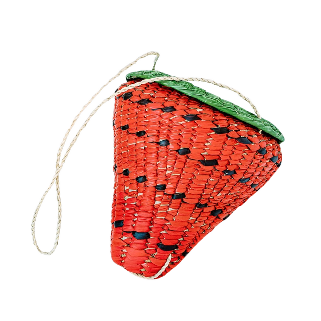 Woven Strawberry Purse