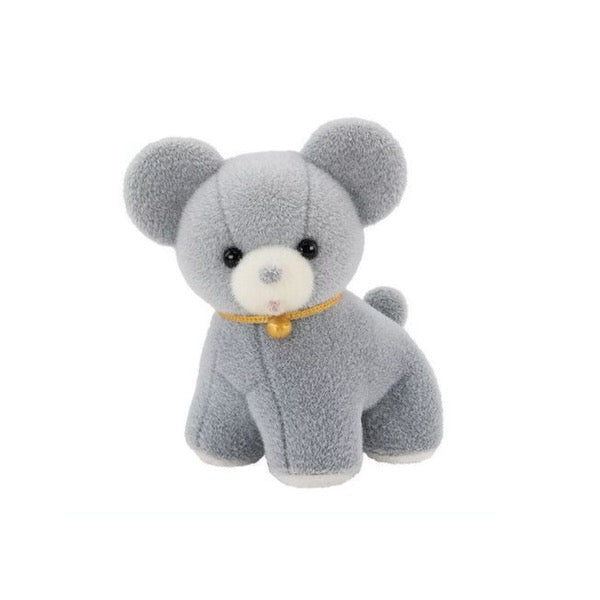 Yoshitoku Miniature Grey Plush Standing Bear Figurine