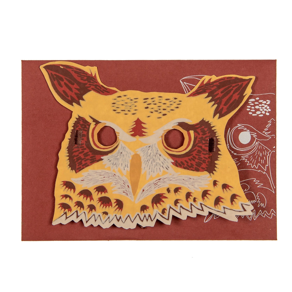 East End Press Mask Greeting Card · Owl