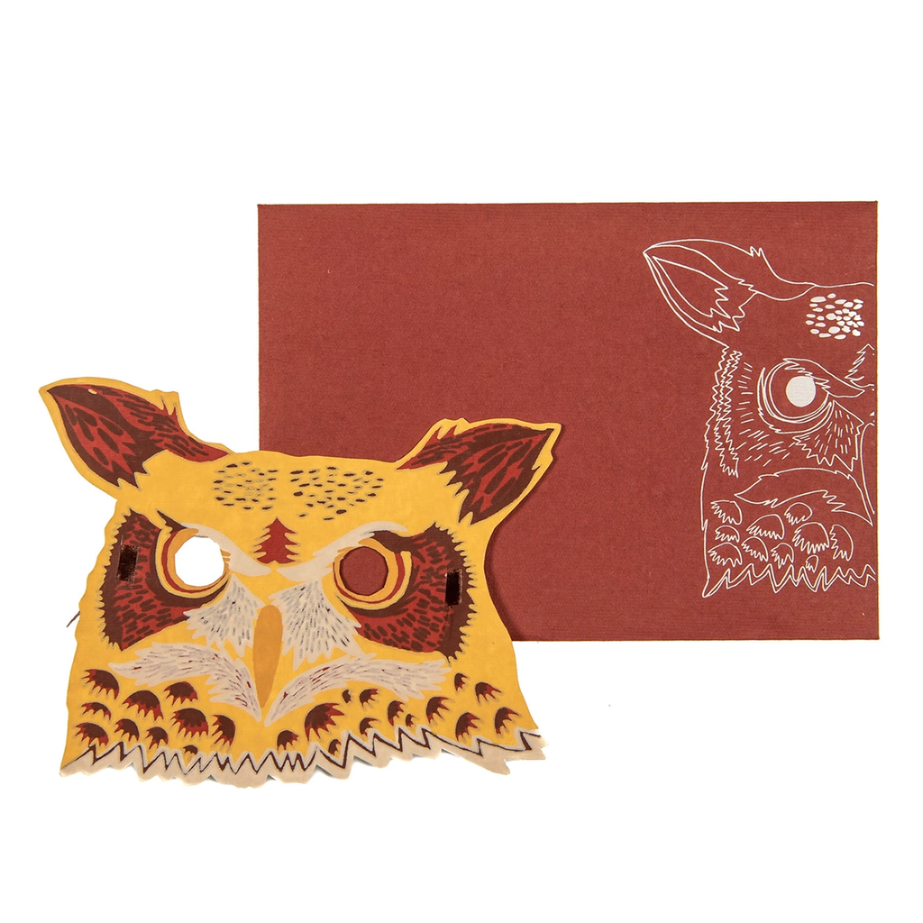 East End Press Mask Greeting Card · Owl