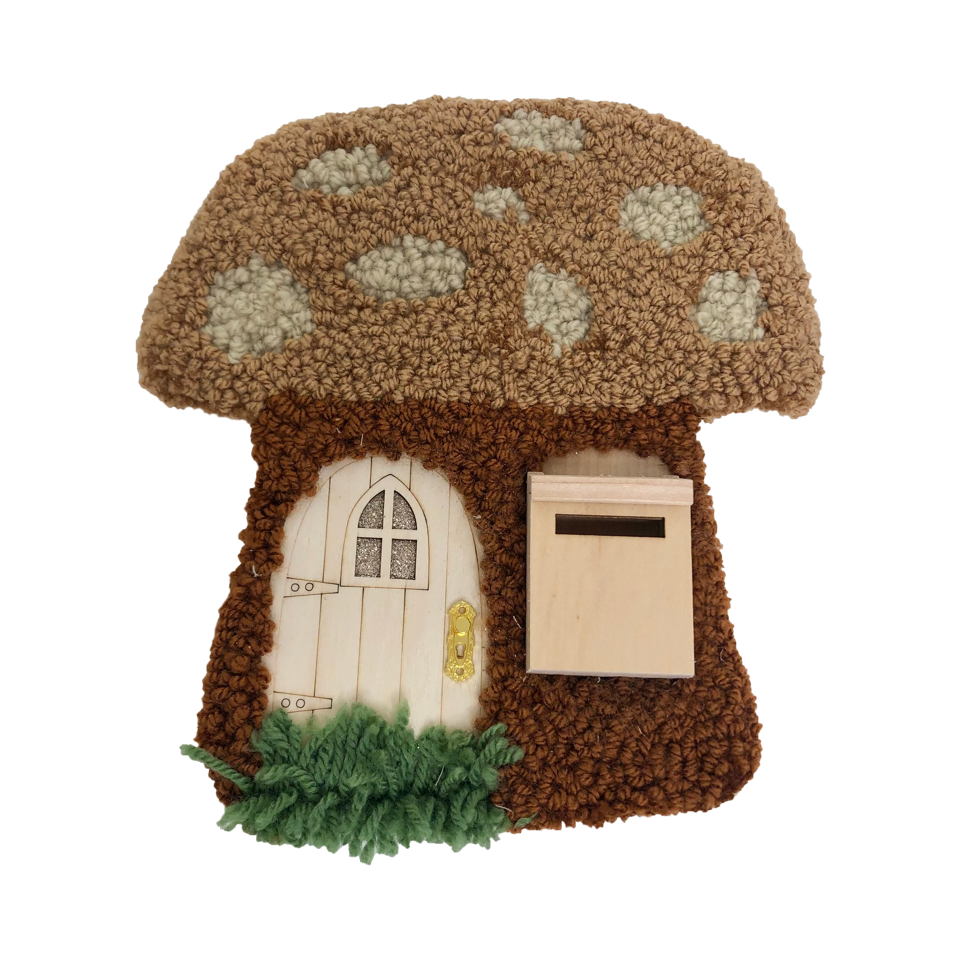Medium Brown Mushroom Cottage Wall Art