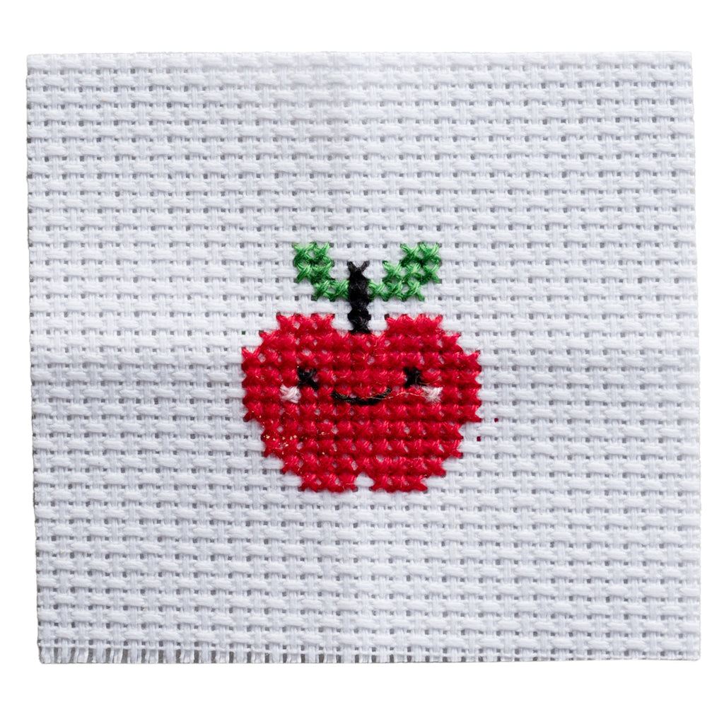 Mini Cross Stitch Kit In A Matchbox · Apple