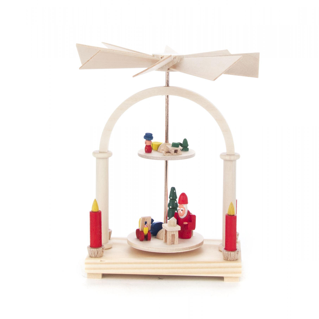 Decorative Pyramid · Miniature Tiered Santa's Workshop