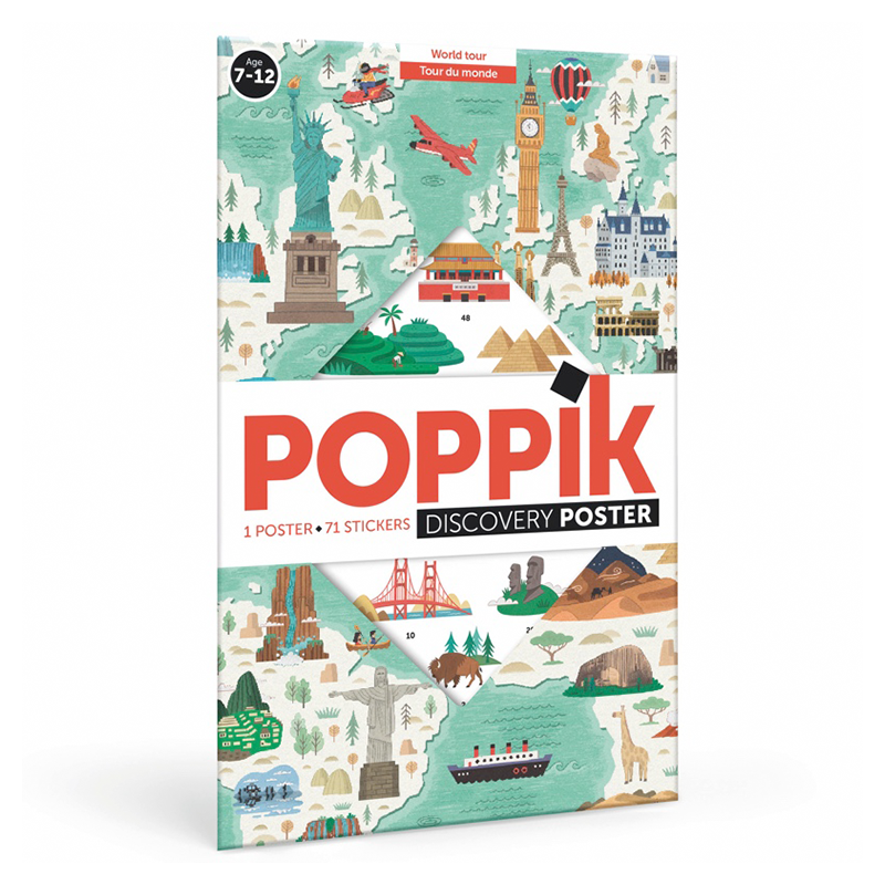 Poppik Around the World Poster and Sticker Set