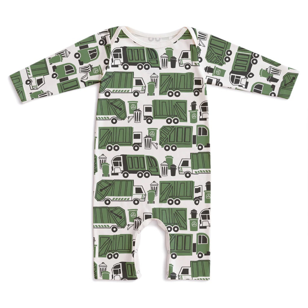 Winter Water Factory Organic Long Sleeve Romper · Green Garbage and Recycling