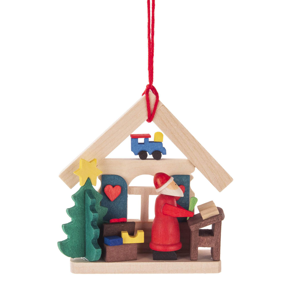 Wooden Santa's Workshop Ornament