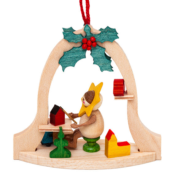 Wooden Sun Sprite Ornament