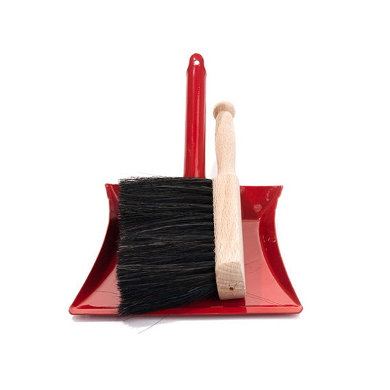 Egmont Red Dustpan and Brush Set