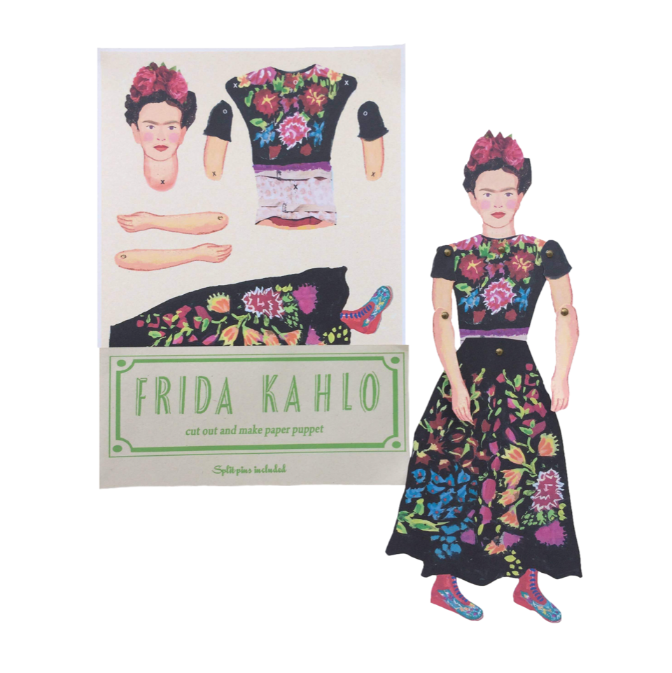 Frida Kahlo Cut and Create Paper Puppet
